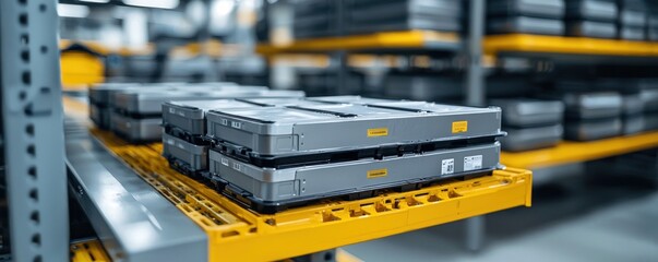 Stacked lithium-ion battery cells prepared for EV power pack systems, emphasizing efficiency and reliability.