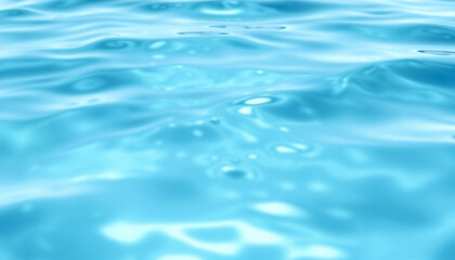 A refreshing water surface with bright blue ripples, creating a peaceful and natural aquatic scene.