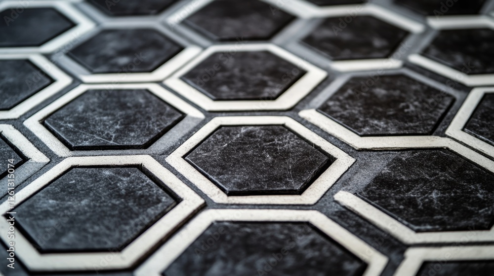 Poster hexagonal pattern closeup abstract art digital design monochrome environment artistic perspective ge