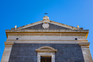 Obraz premium Roman Catholic church Sant’Agata la Vetere (La chiesa di Sant'Agata la Vetere) was the first cathedral of Catania, from 380 to 1094. CATANIA, Sicily, ITALY.