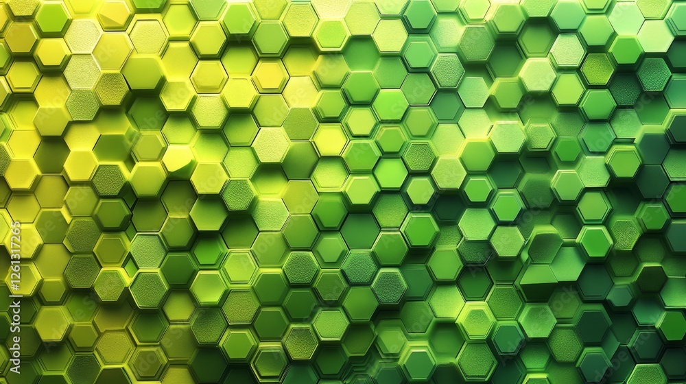 Poster creating a mesmerizing hexagonal pattern in a digital art studio a top-down view of complex graphic 