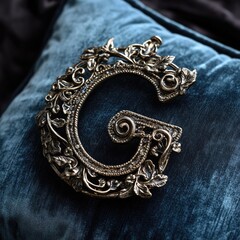 Obraz premium Vintage Ornate Metal Letter G