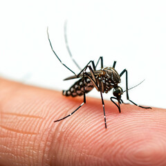 Dengue Battling Mosquitoes closeup shot for Dengue Prevention promotion advertisement Dengue