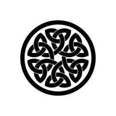 series of celtic knot trinity endless isolated on white background for tattoo logo icon symbol. vector illustration