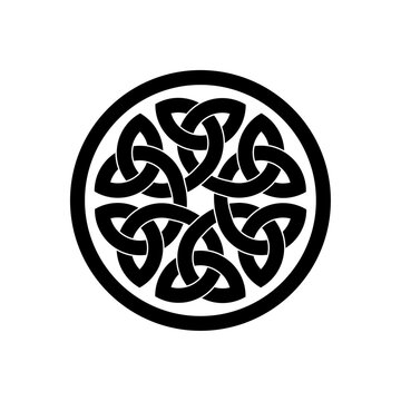 series of celtic knot trinity endless isolated on white background for tattoo logo icon symbol. vector illustration