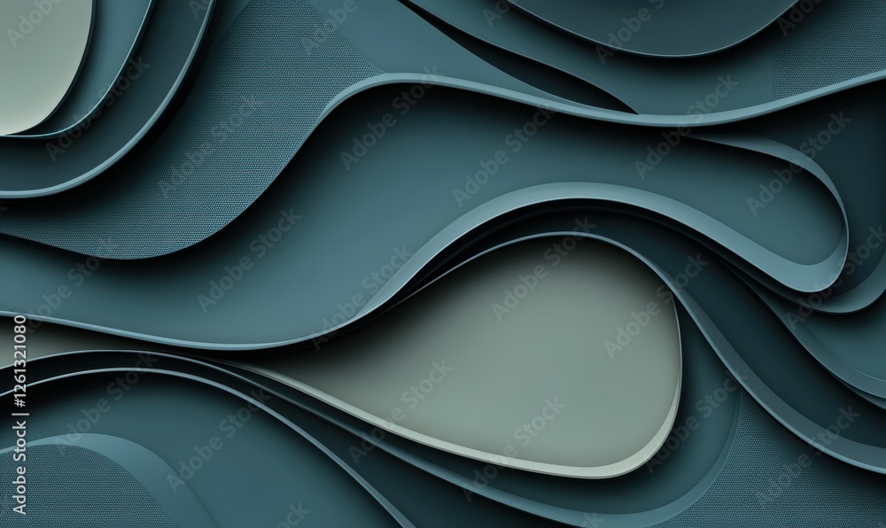 Poster a geometric background design in dark tones, rendered in abstract 3d with lines.