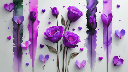 Romantic Floral and Heart Arrangement