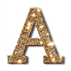 Glittery Letter A for Celebration