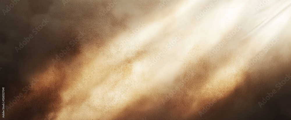 Aufkleber abstract light rays on a textured wall with soft glowing reflections, showcasing warmth and serenity