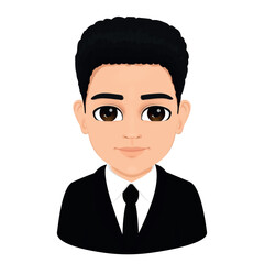 head or portrait of young male with curly hair