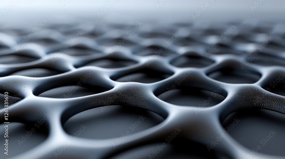 Poster interconnected glowing matrix with complex digital patterns