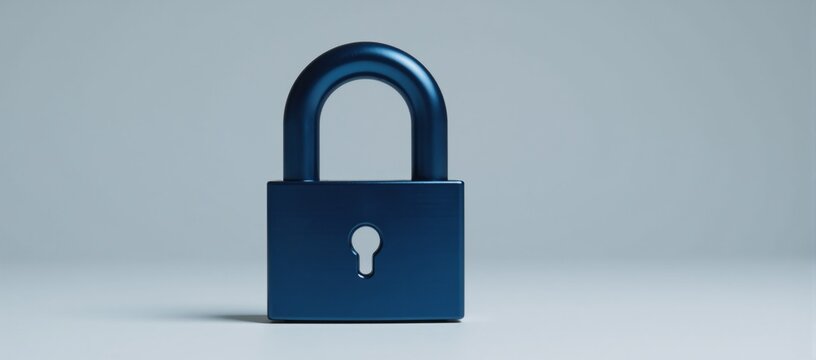 Modern blue padlock representing digitalphysical security and protection perfect for tech-themed designs