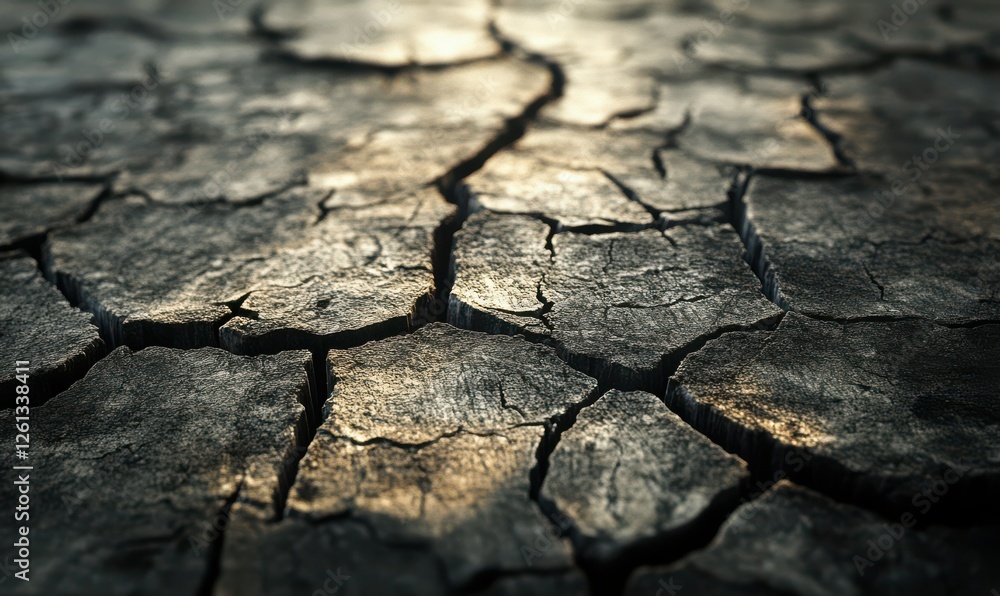 Aufkleber rustic wooden background with a cracked surface and rich textures, shadows adding depth and intrigue
