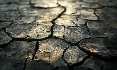 Rustic wooden background with a cracked surface and rich textures, shadows adding depth and intrigue