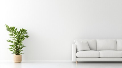 Obraz premium Empty white living room interior