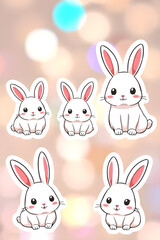 set of easter bunny