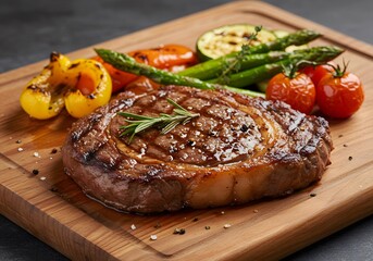 Grilled Steak with Vegetables

