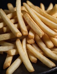 Close-Up of Hot and Crispy Potato Fries