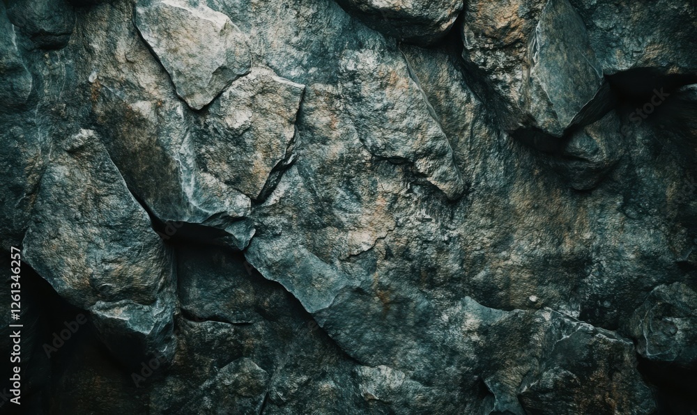 Poster rough stone wall with uneven textures and weathered tones, creating a timeless and rustic aesthetic