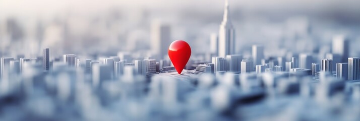 Red marker pinpointing city location