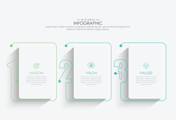 Mission vision values graphic design template eps 10 on white background	