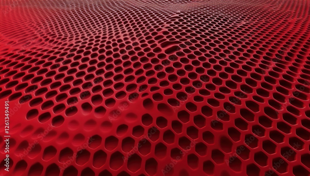 Poster abstract red honeycomb pattern surface texture