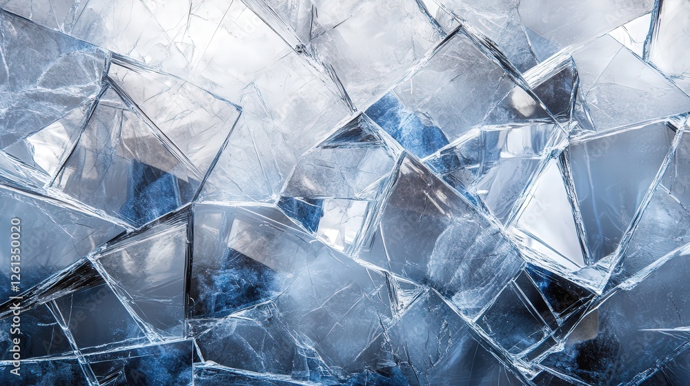 Poster abstract ice fractured surface texture pattern