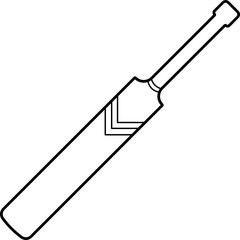 Cricket bat outline vector