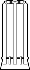Cricket stumps outline vector