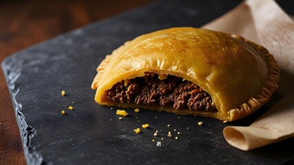Jamaican Beef Patty with Flaky Turmeric Dough