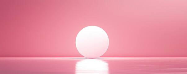 A minimalist pink background with a white circle at the center, perfect for clean and modern designs
