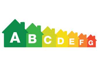 Bigger to Smaller Classification Home Energy Efficiency Scale Sustainability Economy Green Orange Yellow Red High to Low