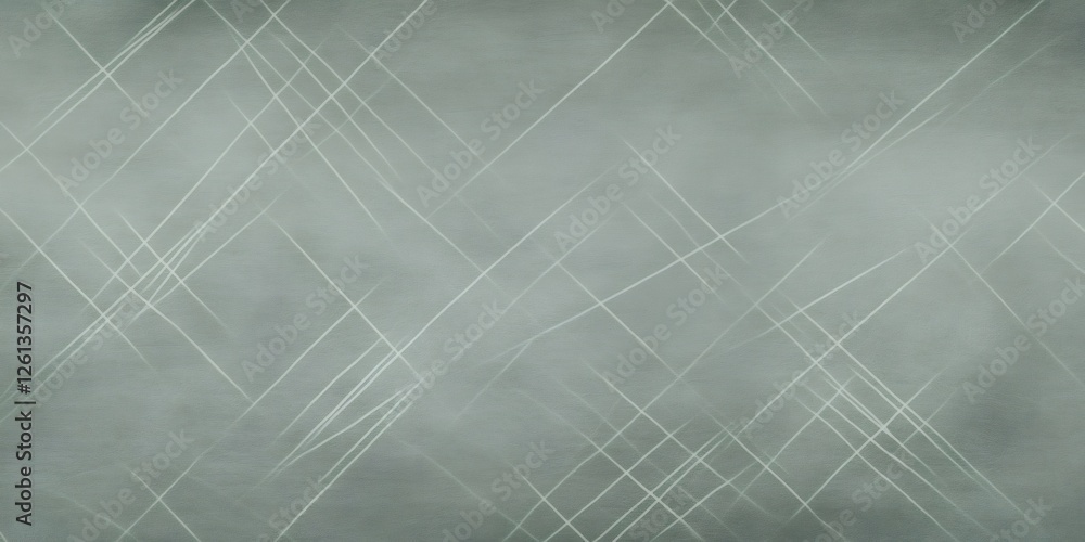 Poster geometric white lines intersecting across textured gray surface, creating contemporary minimalist gr