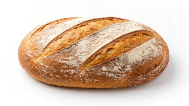 Golden Crusty Loaf of Artisan Bread with a Crispy Surface