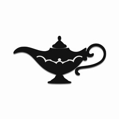 Traditional Arabian magic lamp vector icon