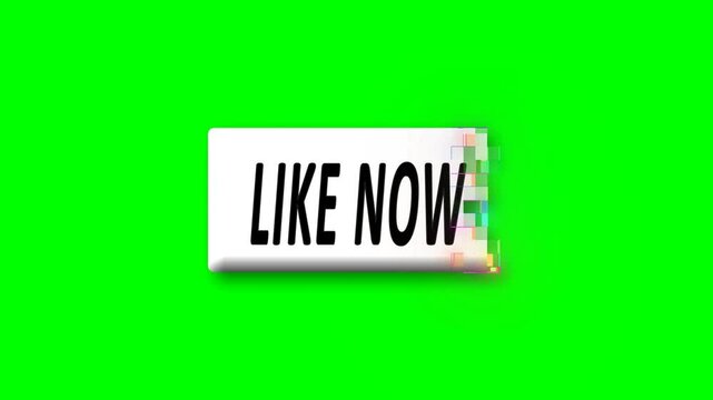 Like now button with pixel scan animation