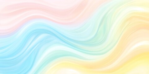 Obraz premium Soft pastel waves blending smoothly, generating minimalist graphic design pattern