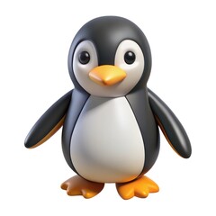 Fototapeta premium Happy 3D Cartoon Penguin Illustration