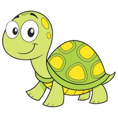 Obraz premium Cute Turtle Cartoon 3D Adorable Reptile Illustration