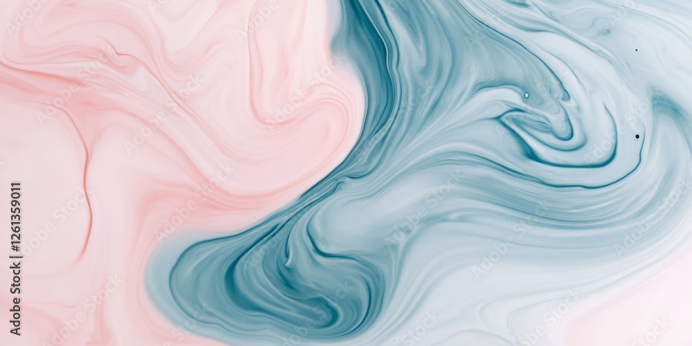 Poster vibrant fluid art pattern swirling colorful waves in dynamic marble like composition