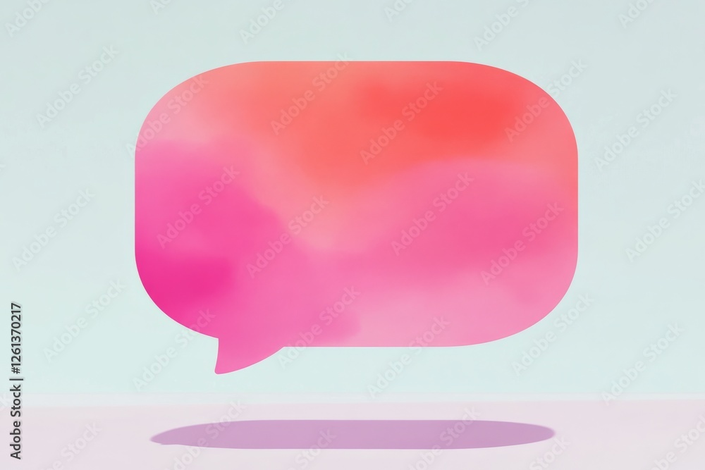 Poster modern communication bubble in vibrant colors representing interaction and dialogue