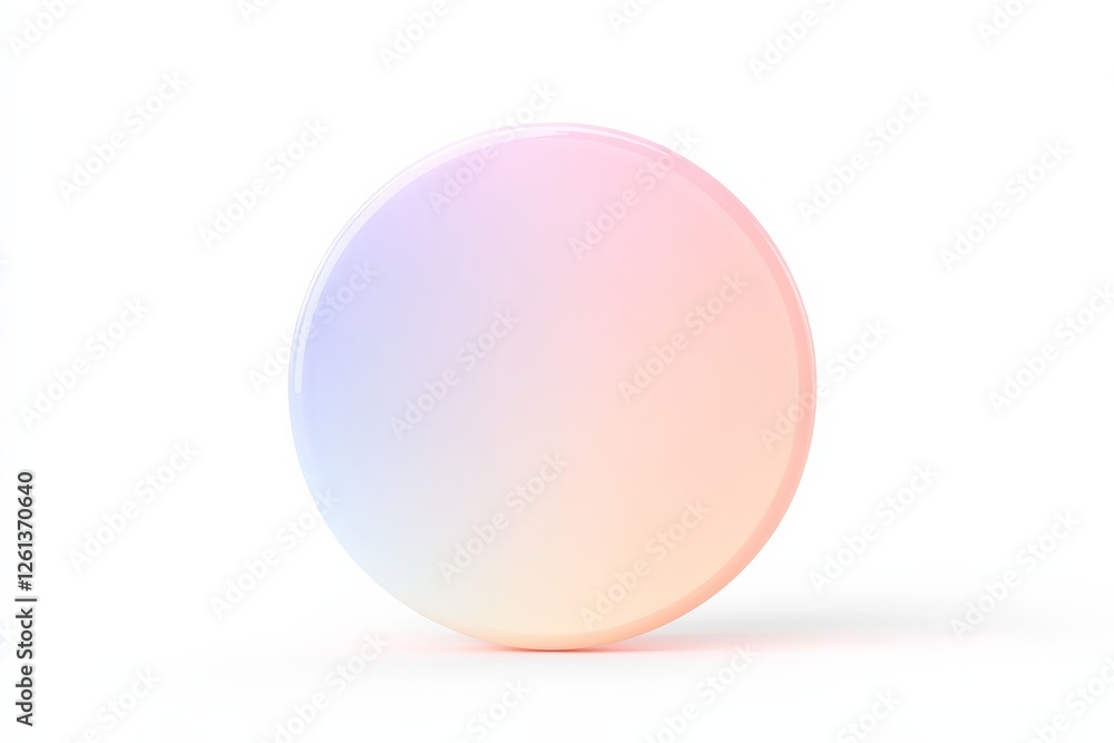 Poster round decorative object with a gradient design showcasing color transitions