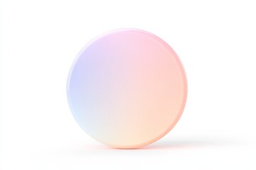 Round decorative object with a gradient design showcasing color transitions