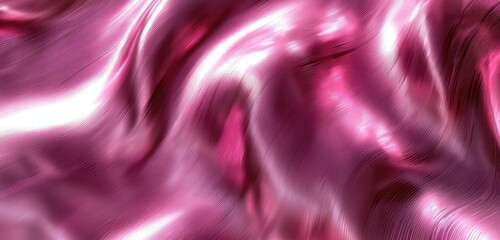 Obraz premium A shiny pink chrome metal liquid texture with smooth satin effects, perfect for luxurious and modern designs