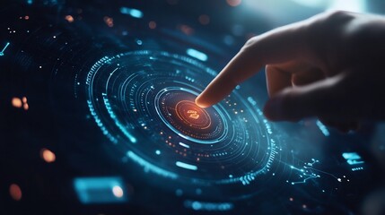 Fototapeta premium Visual of a business adjusting a relationship dial shifting between customer connection modes