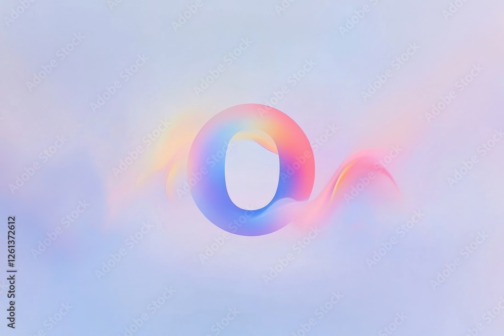 Poster exploring flat design elements in media and communication with vibrant colors and creative shapes