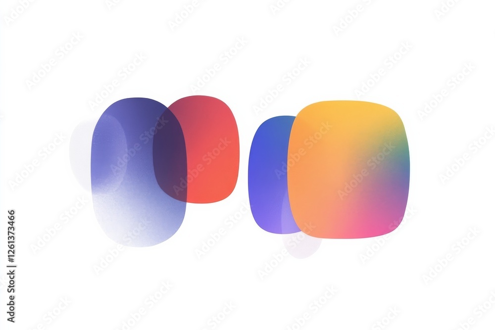 Poster background design featuring abstract shapes and bold colors in a modern flat style for media and com