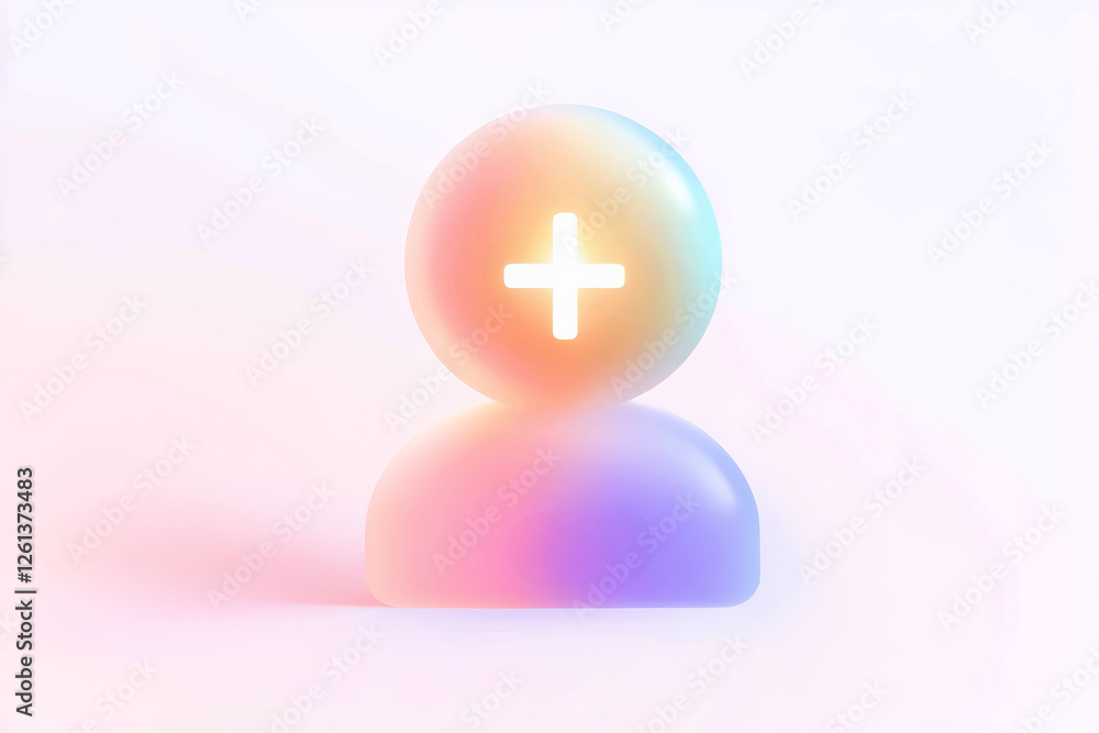 Poster flat design representation of a user interface icon symbolizing media and communication concepts