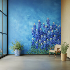 Bluebonnets interior design room