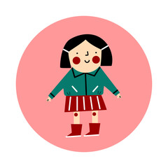 Adorable Character Girl in cute outfit